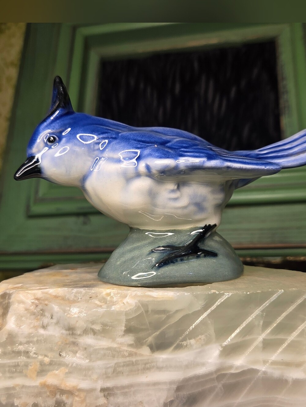 K Stangl Pottery Tufted Titmouse (Model #3592) Factory Second Vintage Sculpture